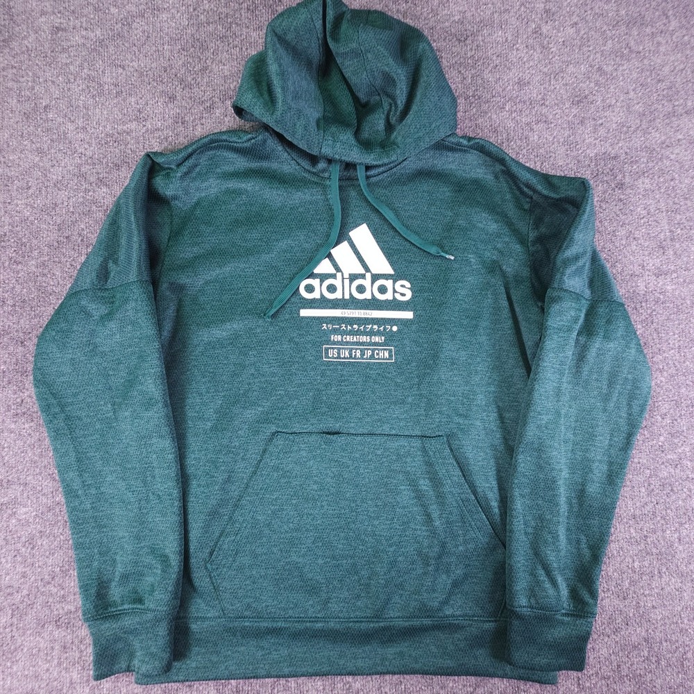 Adidas For Creators Only Hoodie‎ Mens Medium Pullover Dark Green